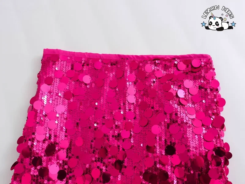 LEZONKIDS - Custom European and American Style Children Skirt Fashion Versatile Sequined Mini Skirt